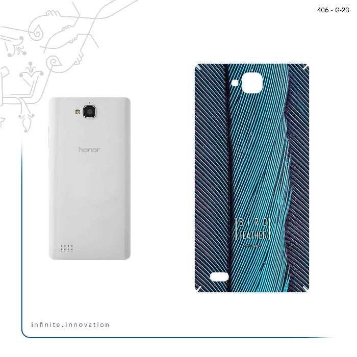 برچسب پوششی ماهوت مدل Turquoise feathers مناسب برای گوشی موبایل آنر 3C