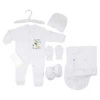 ست بیمارستانی 7 تکه نوزاد طرح زرافه و قلب رنگی برند مادرکر MOTHERCARE