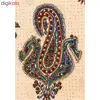 رومیزی قلمكار ممتاز اصفهان طرح بته جقه مدل G140