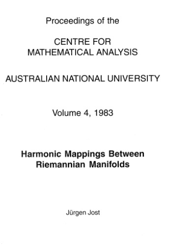 خرید و دانلود نسخه کامل کتاب Harmonic mappings between Riemannian manifolds
