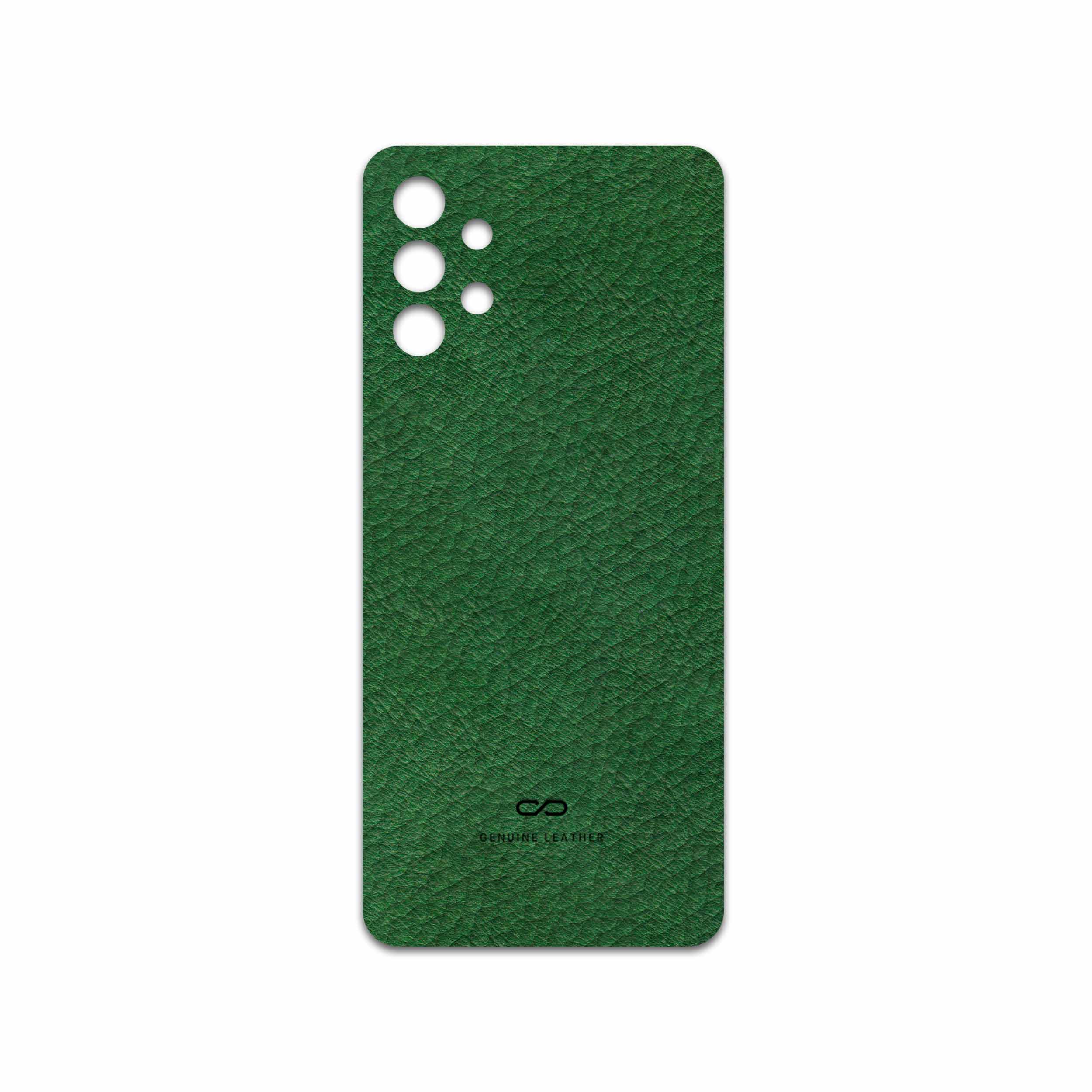 برچسب پوششی ماهوت مدل Green-Leather مناسب برای گوشی موبایل سامسونگ Galaxy A32 5G