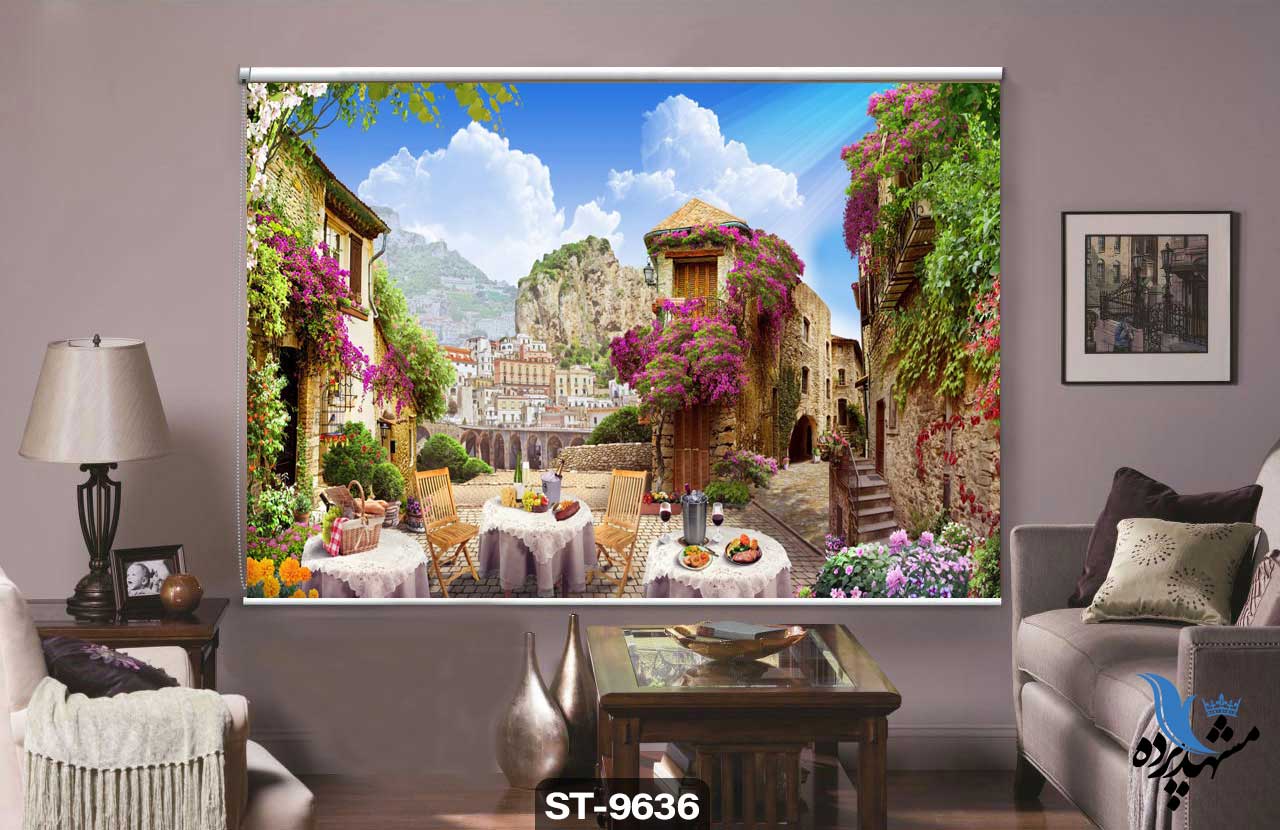 پرده شیدرول تصویری منظره شهر کد st-9636