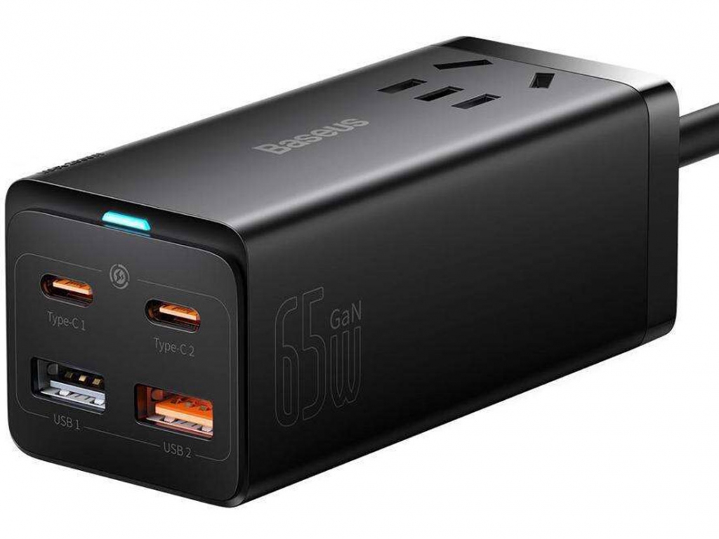 شارژر دیواری فست شارژ تایپ‌سی و یو‌اس‌بی بیسوس Baseus GaN3 Pro 65W Fast Charging Data Cable PSZM000001