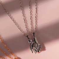 گردنبند  کاپلی ست دو نفره استیل رنگ ثابت