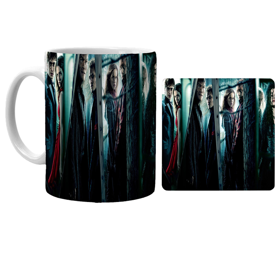 ماگ مدل هری پاتر کد xh9 به همراه زیرلیوانی