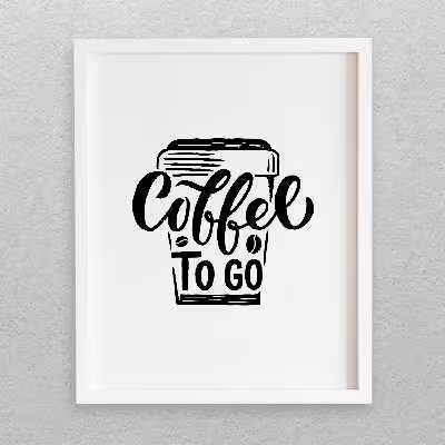 تابلو مدل نوشته انگلیسی طرح COFFEE کد 719