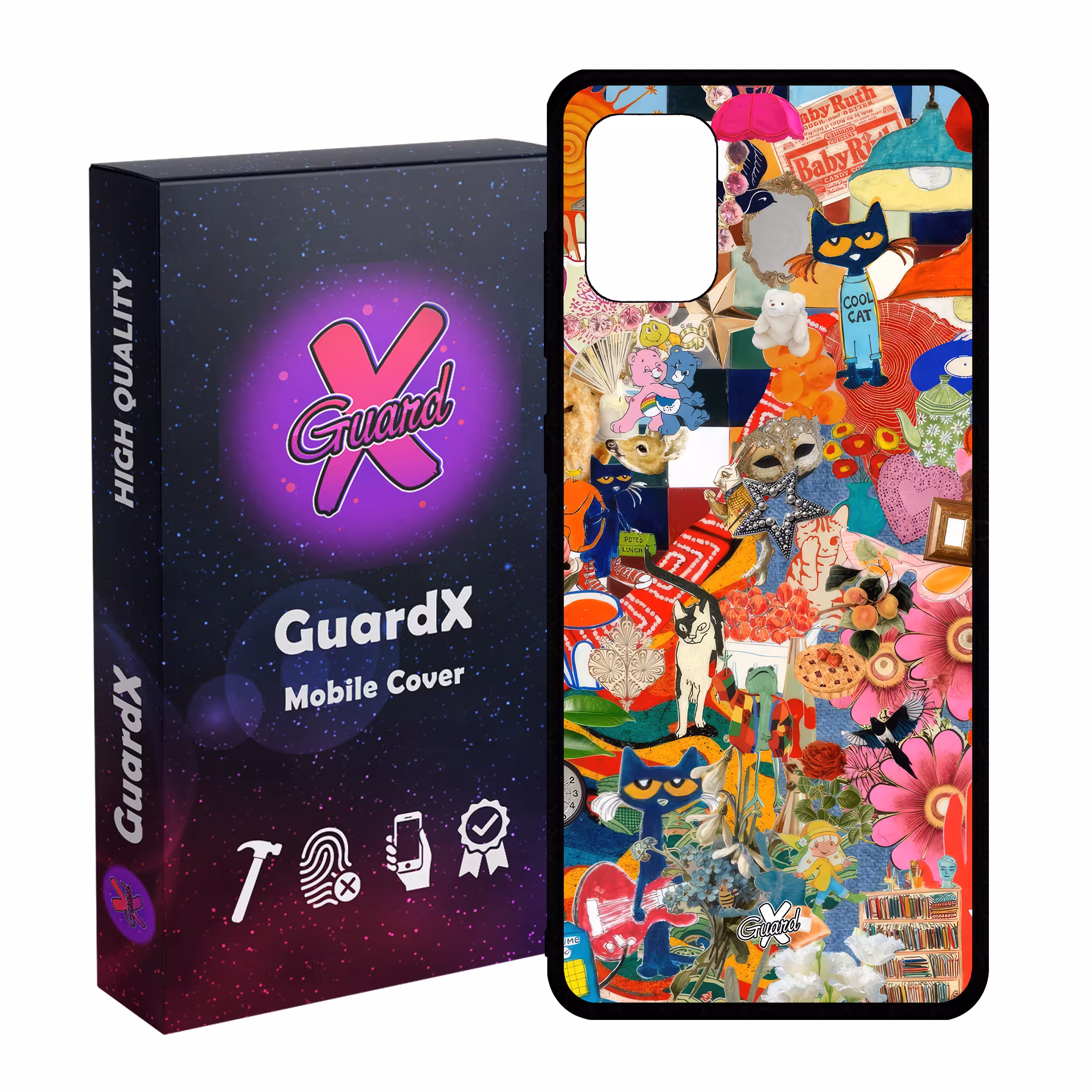 کاور گارد ایکس طرح کلاژ مدل Glass10576 مناسب برای گوشی موبایل سامسونگ Galaxy A51 4G