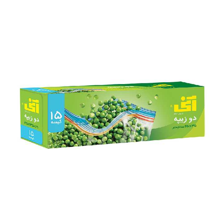 کیسه زیپ‌ دار آنی مدل 35×25 دو زیپه بسته 15عددی