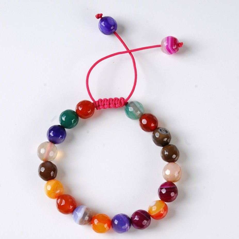 دستبند عقیق ماداگاسکار چند رنگ