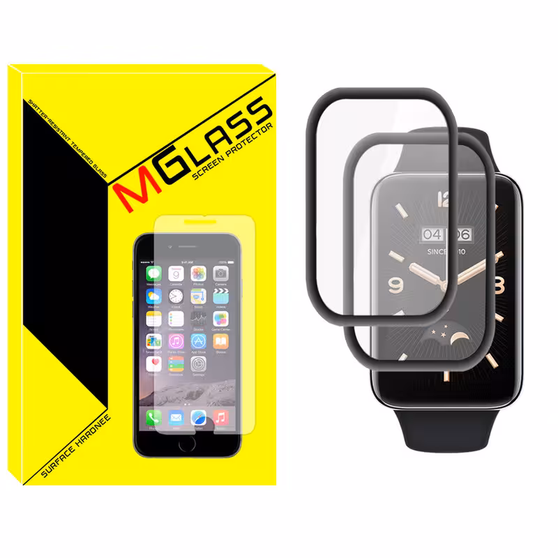 محافظ صفحه نمایش نانو ام‌گلس مدل Pmma-MG مناسب برای ساعت هوشمند شیائومی Mi band 7 pro بسته دو عددی | کالا برتری