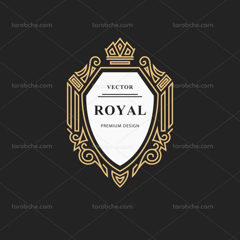 فایل وکتور لوگو طلایی رنگ | گرافیک با طعم تربچه