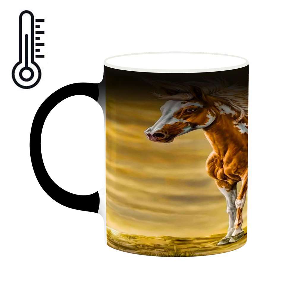 ماگ حرارتی کاکتی طرح اسب مدل mgh24306