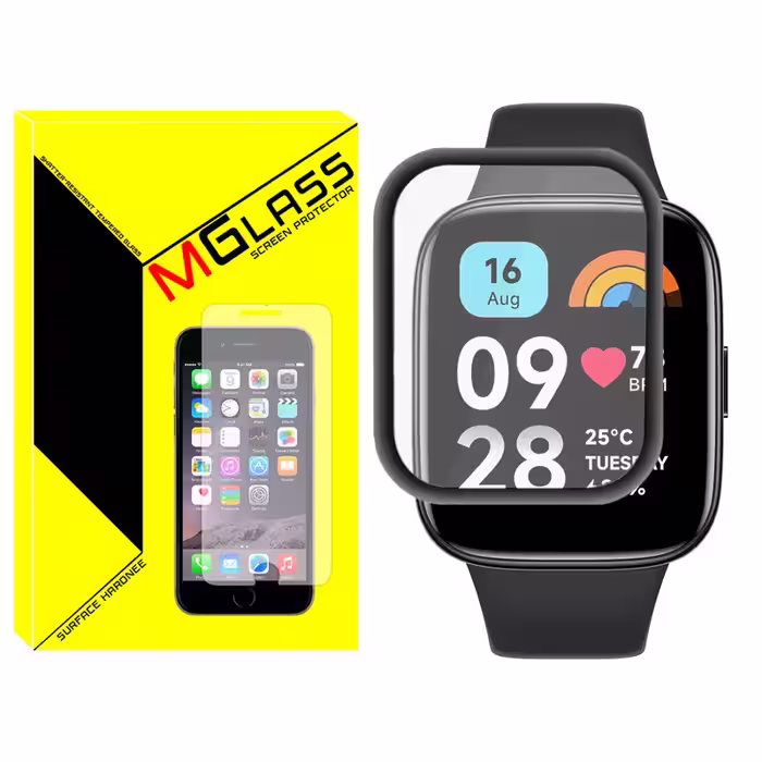 محافظ صفحه نمایش نانو ام‌گلس مدل Pmma-MG مناسب برای ساعت هوشمند شیائومی Redmi Watch 3 / Watch 3 Active | کالا برتری