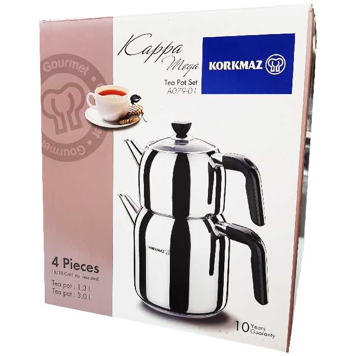 ست کتری و قوری کرکماز مدل KAPPA MEGA کد A079-01 گنجایش 3 لیتر