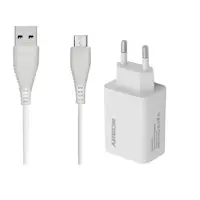  شارژر دیواری آرسون مدل AN-17 به همراه کابل تبدیل microUSB