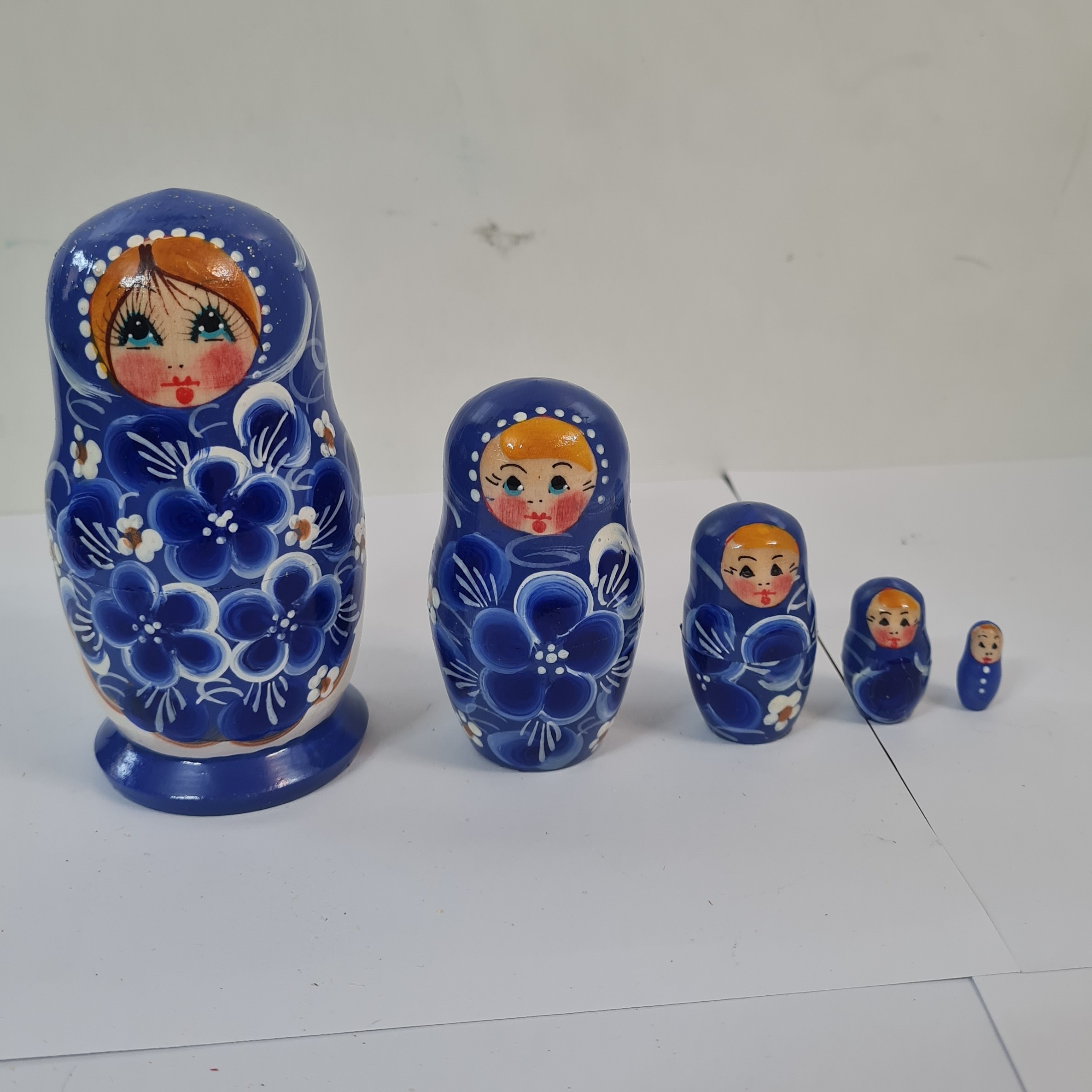 عروسک ماتیروشکا ساخت روسیه - 5 تکه ماتروشکا روسی 11 سانتی