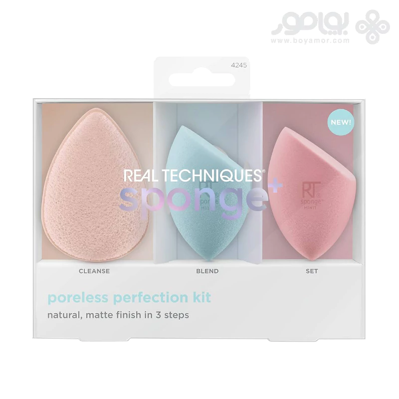 ست اسفنج و پاک کننده ریل تکنیک مدل PORELESS PERFECTION بسته سه تایی