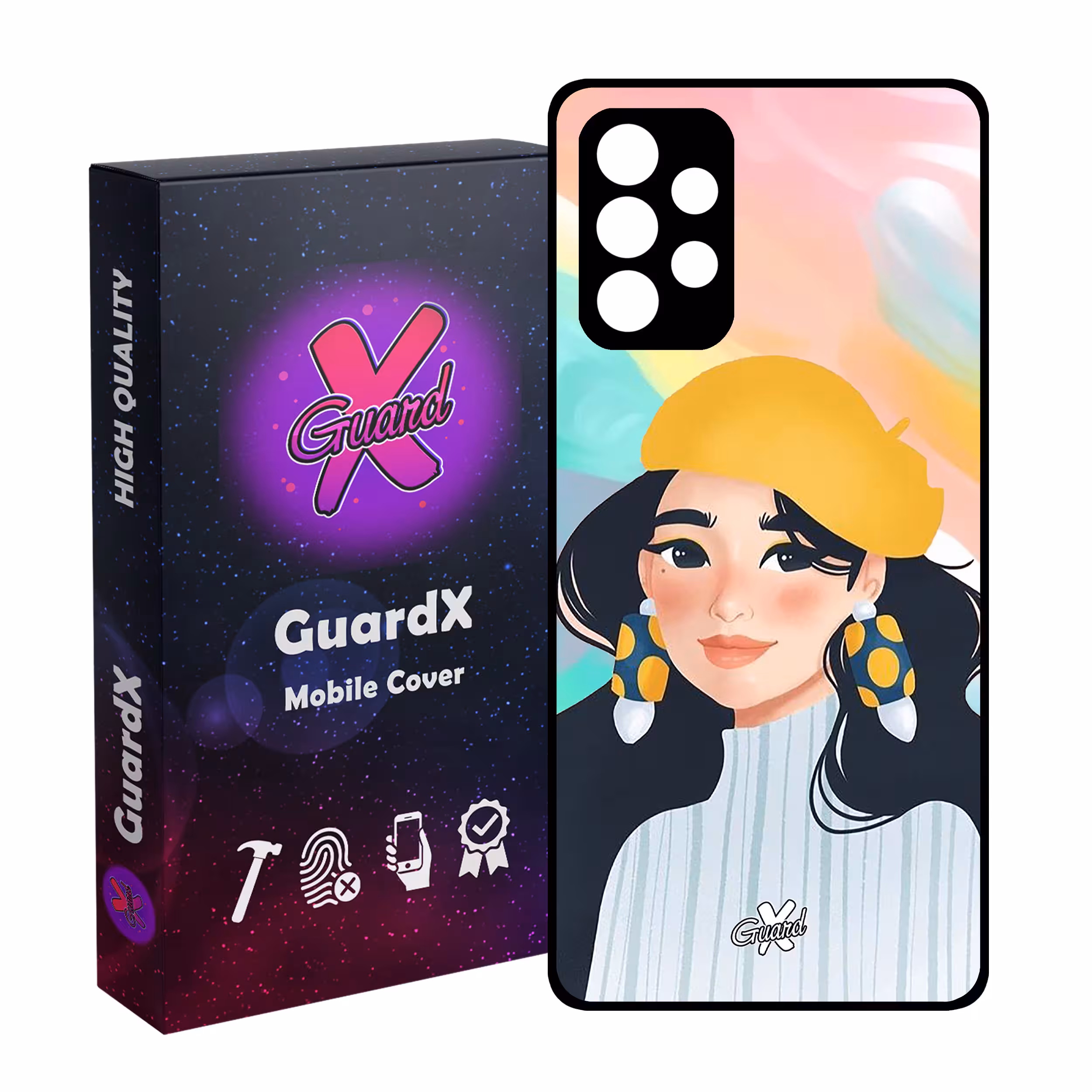 کاور گارد ایکس طرح دختر مدل Glass10261 مناسب برای گوشی موبایل سامسونگ Galaxy A32 4G