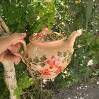 قوری سفالی لعابی