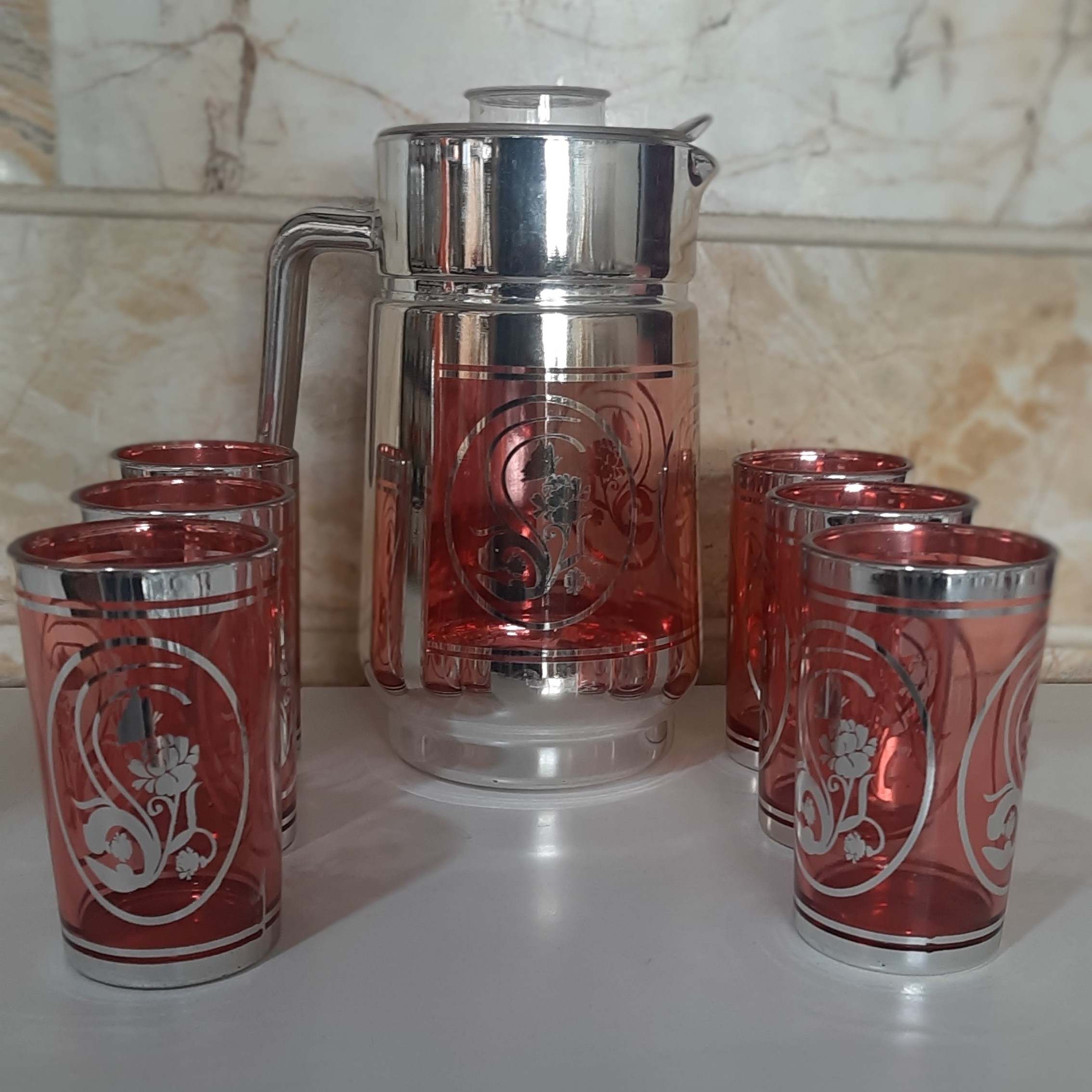 پارچ و لیوان رنگی رنگ ثابت محصول کشور چین کیفیت درجه یک