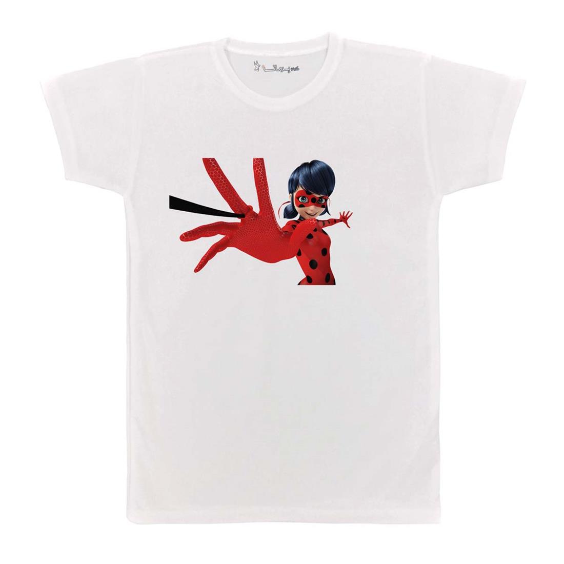 تی شرت بچگانه پرمانه طرح دختر کفشدوزکی کد pmt.5179