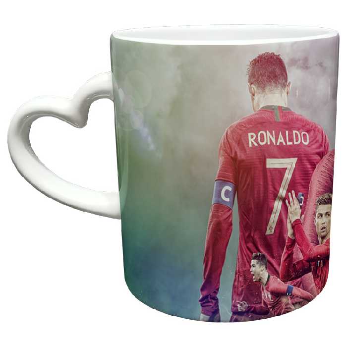 ماگ مدل دسته قلبی طرح رونالدو کد 7
