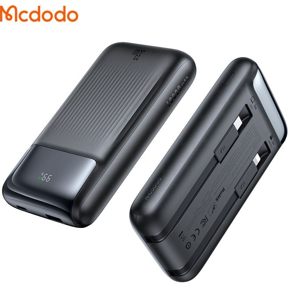 پاوربانک 10000 مک دودو Mcdodo MC-0231 توان 33 وات همراه با کابل متصل