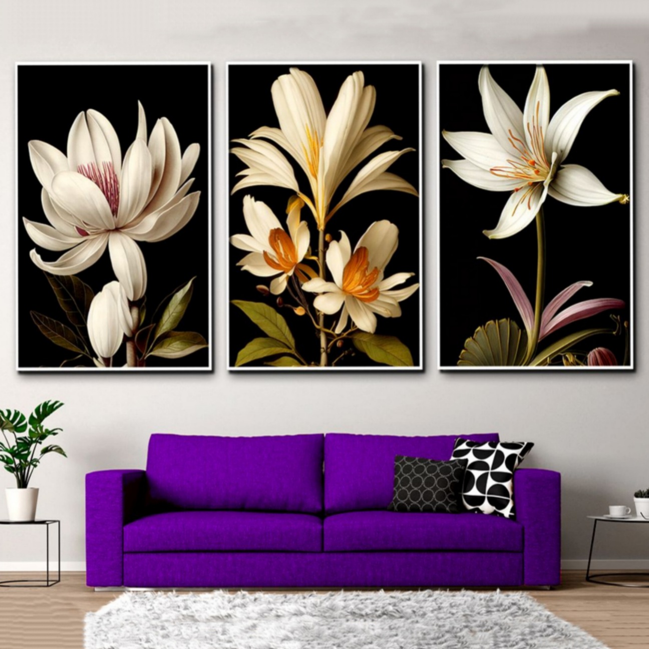 تابلو مدل دکوراتیو کد 4141 مجموعه 3 عددی