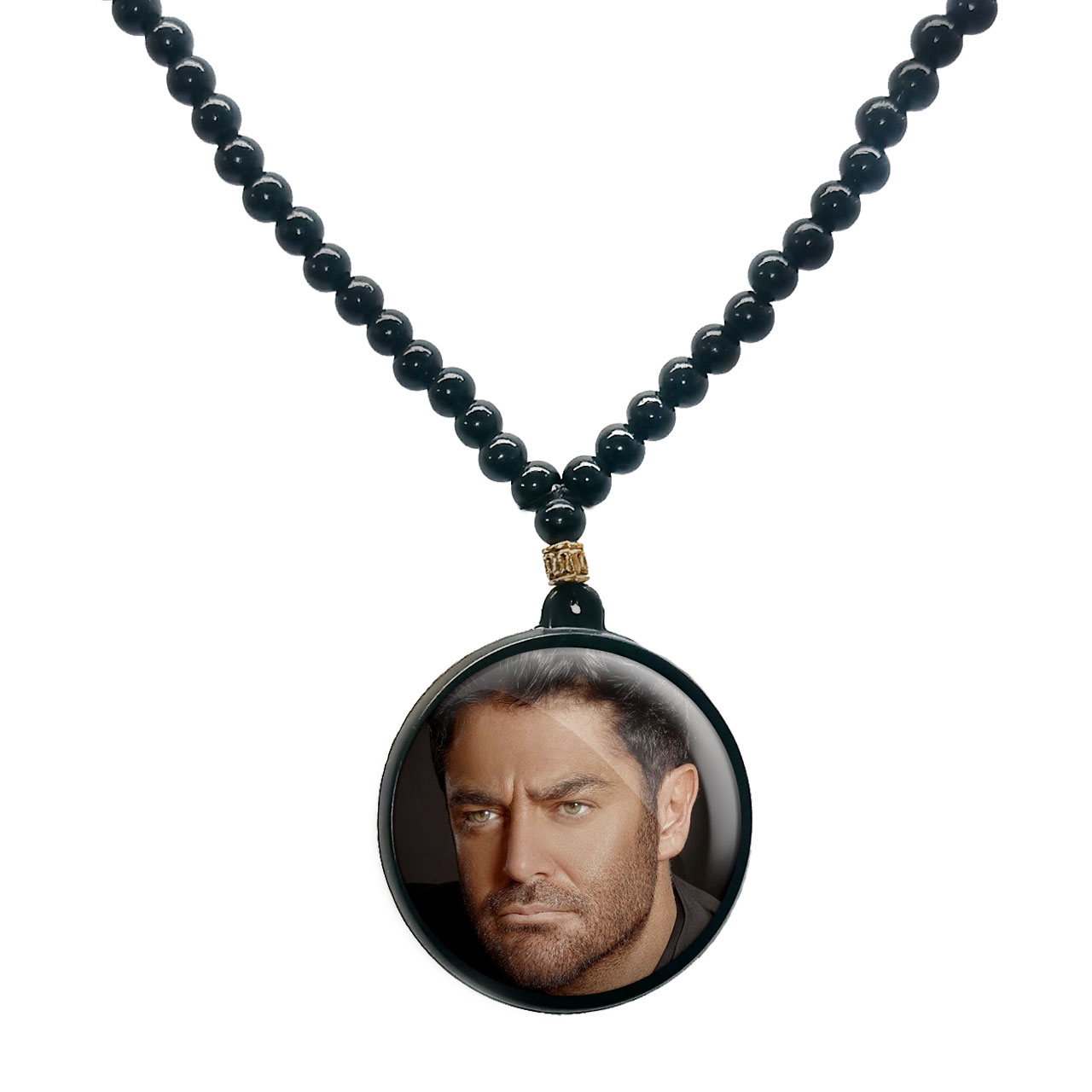 گردنبند پرمانه طرح محمد رضا گلزار کد pmd.24639 مدل دو طرفه