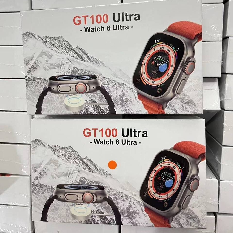 ساعت سری 8 ULTRAمدلGT100Ultraتمام صفحه49MMدارای امکانات مختلف ونگهداری شارژبالا   