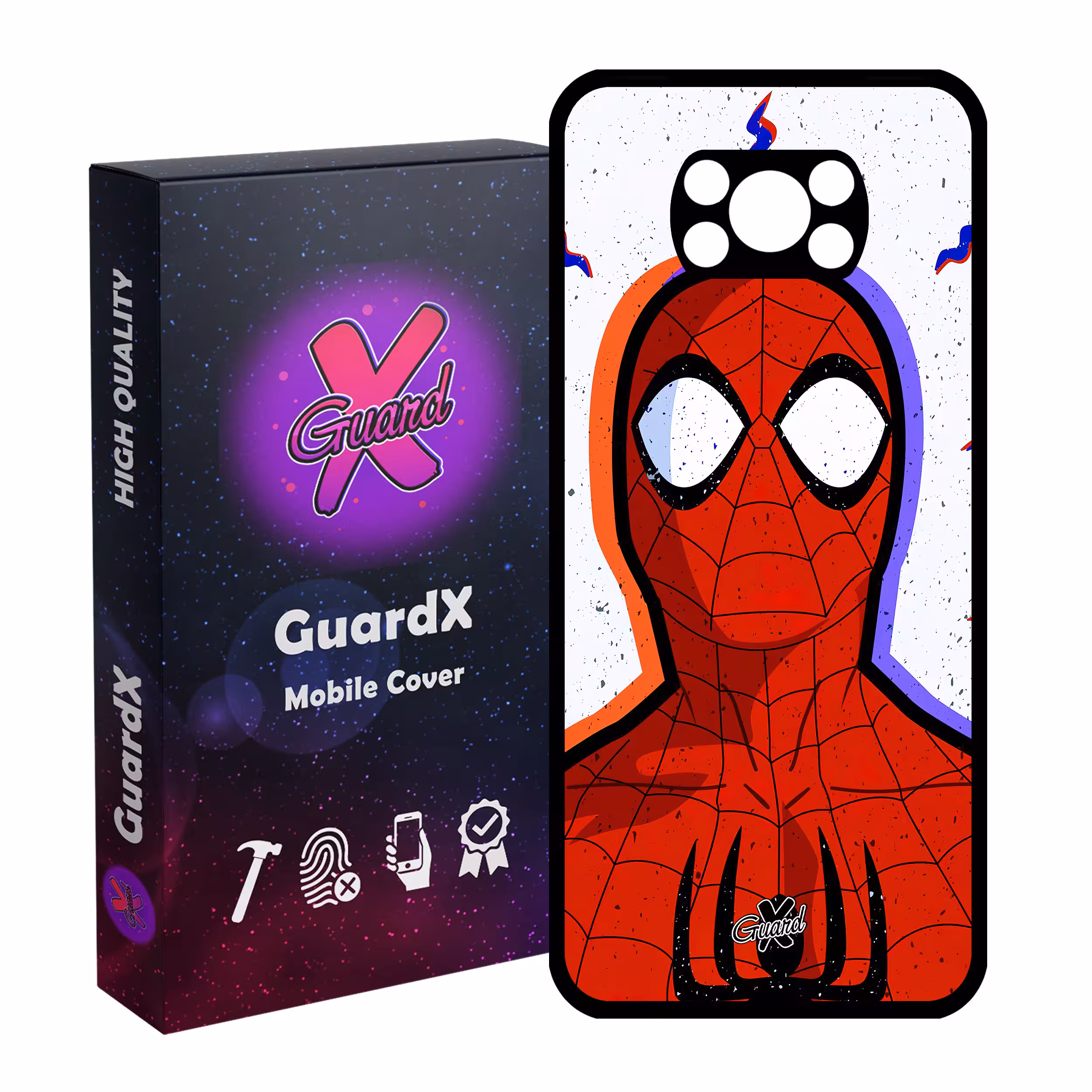 کاور گارد ایکس طرح Spider Man مدل Glass10495 مناسب برای گوشی موبایل شیائومی Poco X3 NFC/Poco X3/Poco X3 Pro
