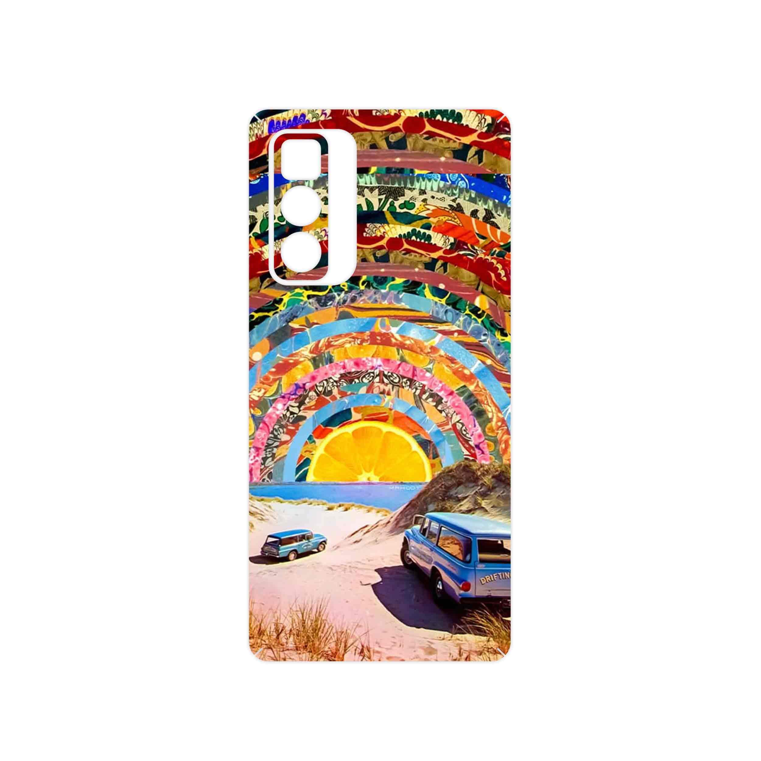 برچسب پوششی ماهوت مدل Collage of Orange Sky مناسب برای گوشی موبایل موتورولا Edge 20 Pro