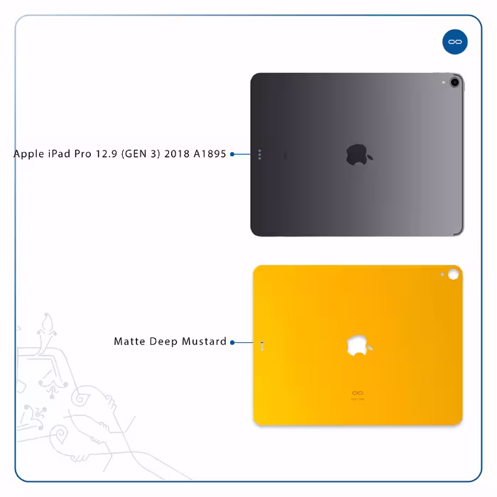 برچسب پوششی ماهوت مدل Matte-Deep-Mustard مناسب برای تبلت اپل iPad Pro 12.9 (GEN 3) 2018 A1895