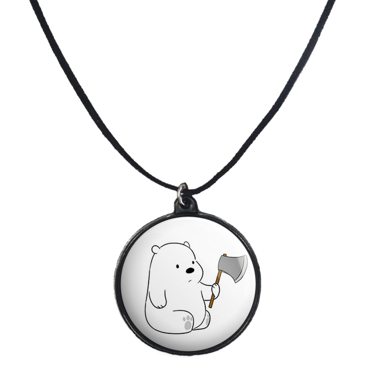 گردنبند پرمانه طرح خرس‌های کله‌فندقی کد pmb.10245 مدل دو طرفه