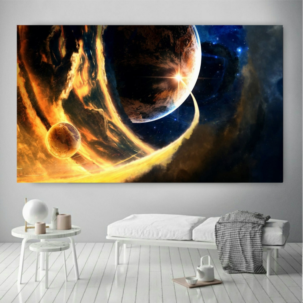 تابلو بوم طرح کره زمین مدل SDB1624