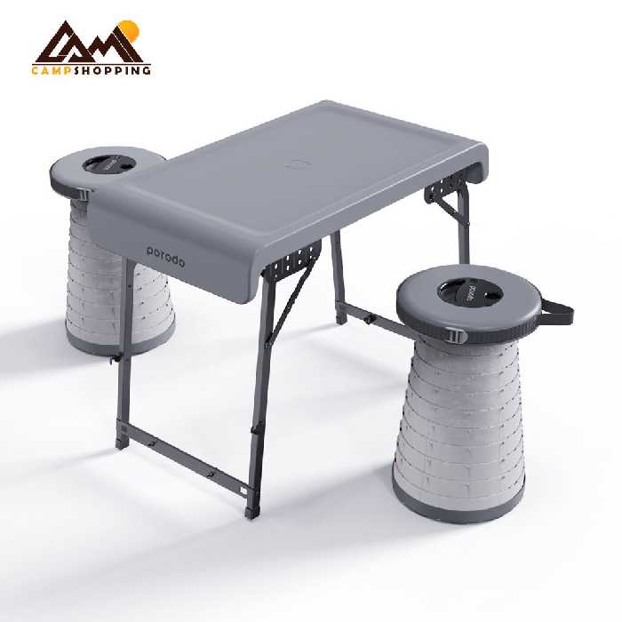 ست میز و صندلی پرودو مدل PD-CFDLDSTS-GY