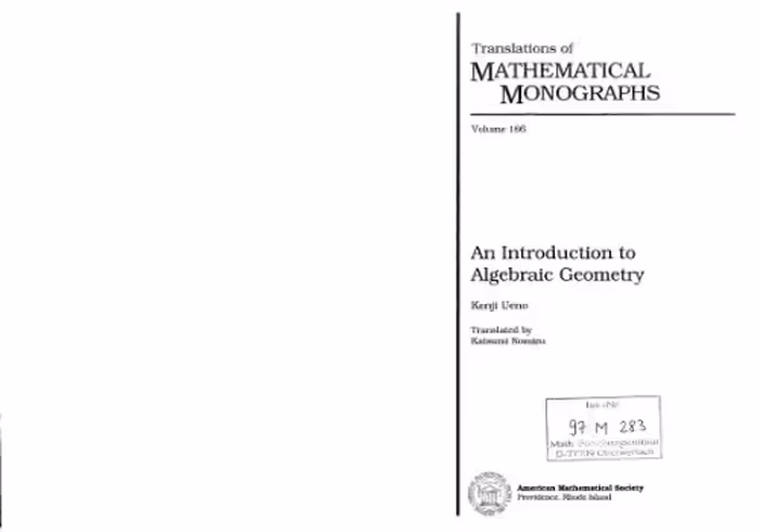 خرید و دانلود نسخه کامل کتاب An Introduction to Algebraic Geometry