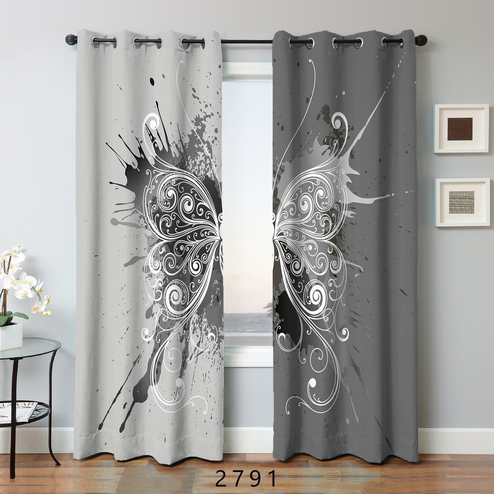 پرده پانچی طرح پروانه کد 2791 (پس کرایه)