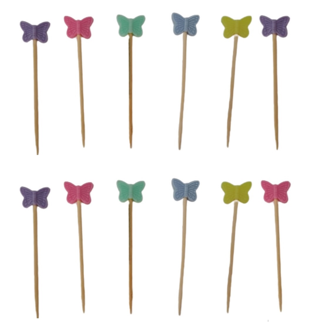 ابزار تزیین کیک به گز مدل پروانه مجموعه 12 عددی