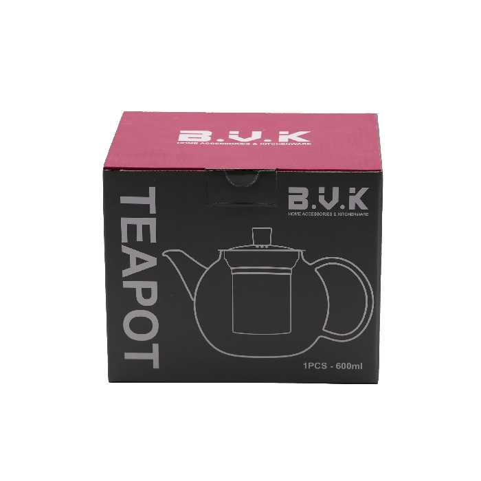 قوری بی.وی.کی مدل شفاف 600  کد 314314