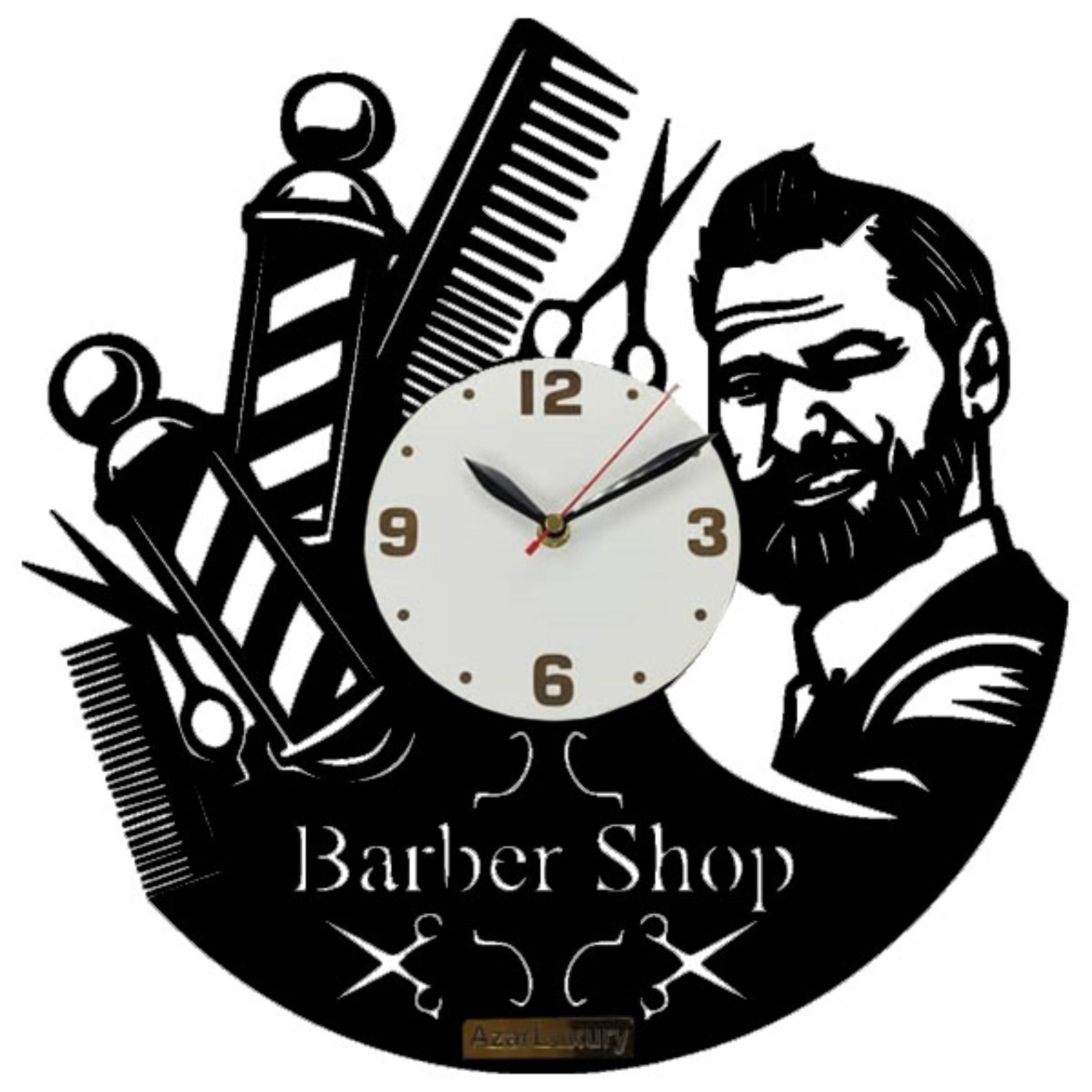 ساعت آرایشگاه مردانه کد 006