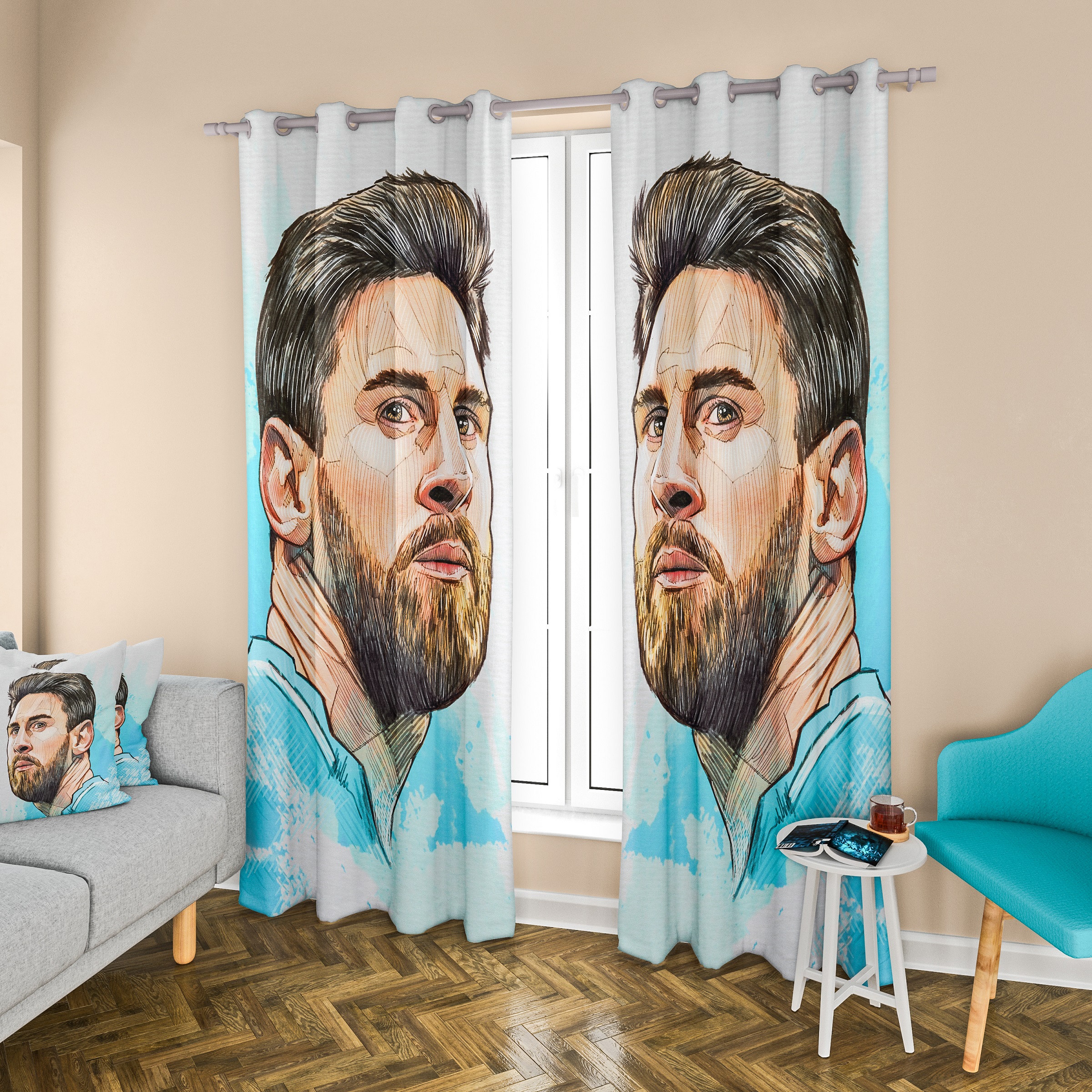 پرده مدل هازان کد 4901 سایز 140x280 سانتی متر