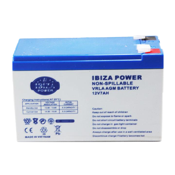 باتری 12 ولت 7 آمپر ساعت ایبیزا پاور IBIZA POWER