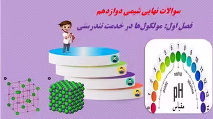 پاورپوینت سوالات نهایی شیمی دوازدهم رشته تجربی فصل اول مولکول‏ها در خدمت تندرستی
