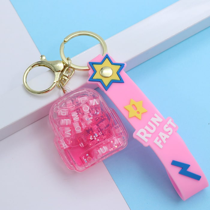 سرکلیدی شیشه ای آویز کیف آکواریومی کیف کولی صورتی 33854