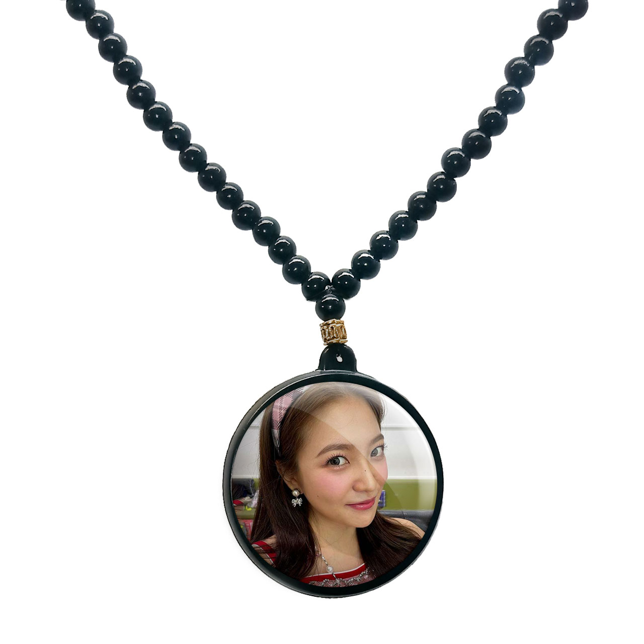 گردنبند پرمانه طرح red velvet کد pmd.12327 مدل دو طرفه