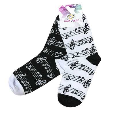 جوراب تن پوش هنگامه مدل نت موسیقی کد W-B-01