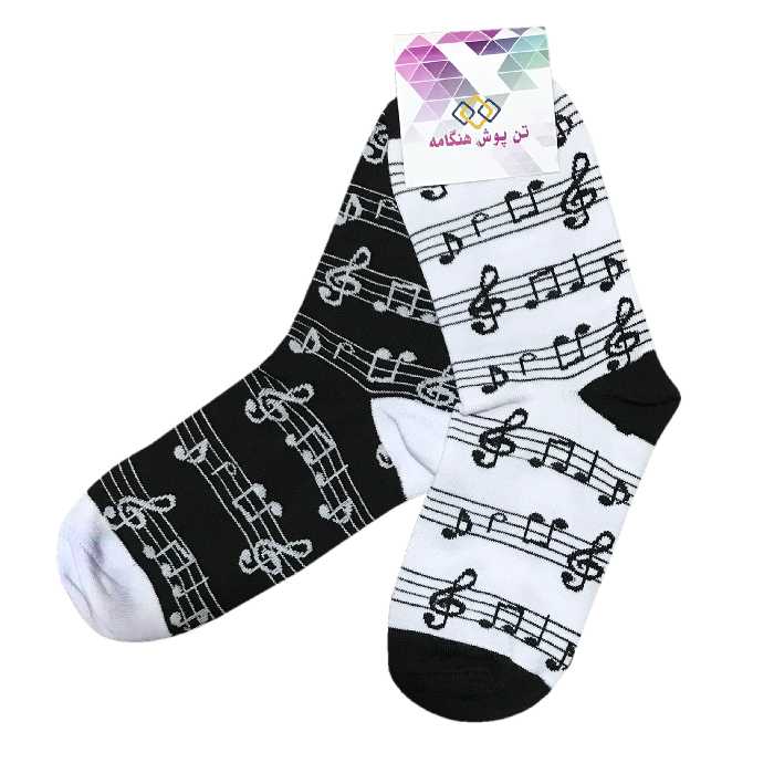 جوراب تن پوش هنگامه مدل نت موسیقی کد W-B-01
