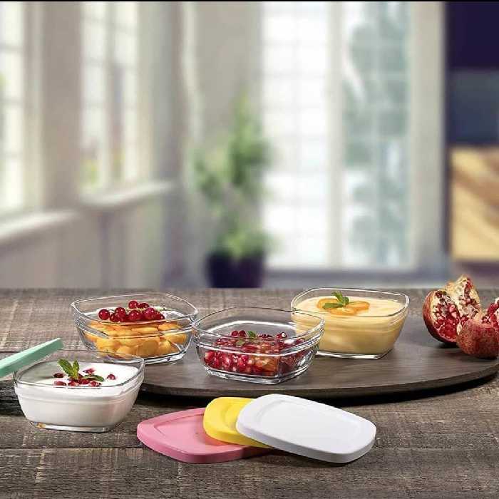 پیاله درب دار 4تایی برند PASABAHCEمحصول کشور ترکیه