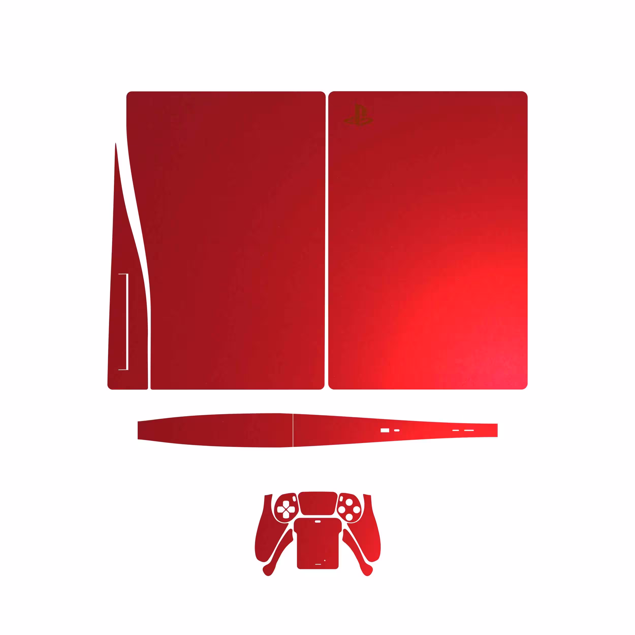 برچسب کنسول و دسته بازی PS5 ماهوت مدل Matte-Warm-Red